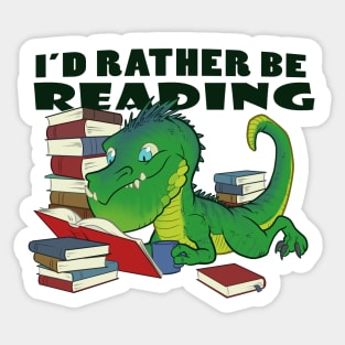 I'd Rather Be Reading Sticker